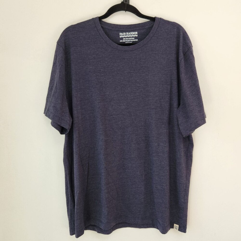 Fair Harbor Classic Tee Navy Blue T-Shirt Shirt BCI Cotton Comfy Men's 2X